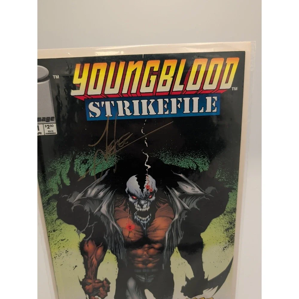 1993 IMAGE COMICS YOUNGBLOOD STRIKEFILE # 1 SIGNED BY JAE LEE, WITH COA